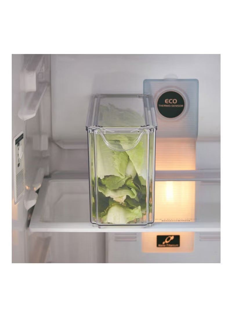 Kitchen and Fridge Organizer with Lid Clear 14 x 30cm - Image 1